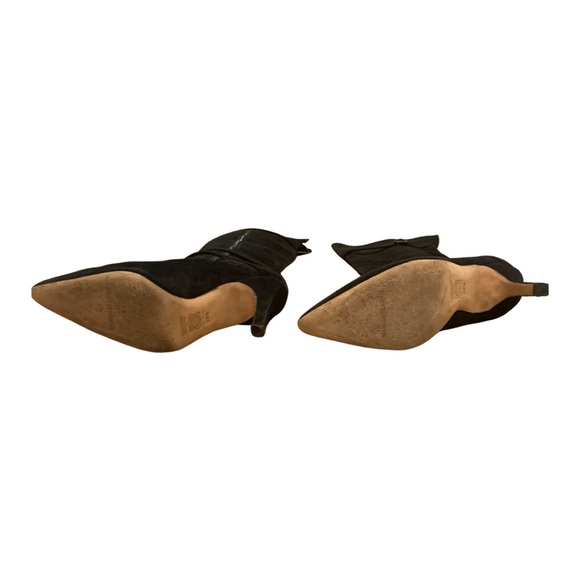 MANOLA BLAHNIK black suede moto over-the-knee boots VINTAGE - Picture 5 of 9